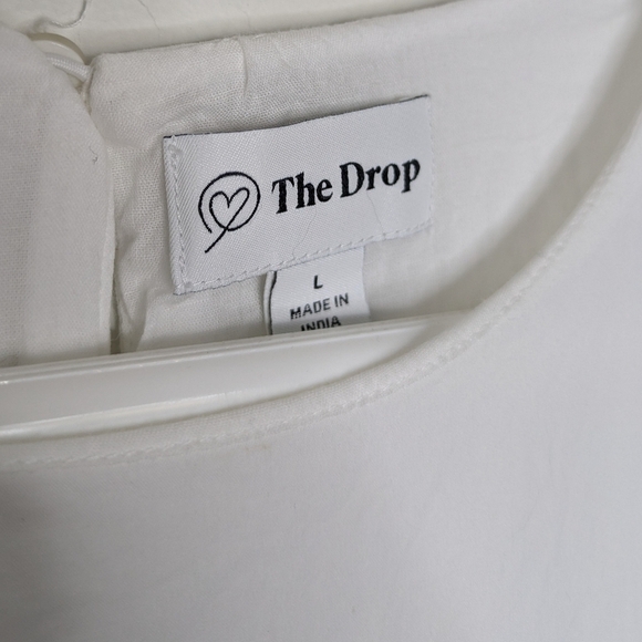 The Drop Ilana Loose Sleeveless Wide-hem Poplin Maxi Size Large White - Picture 8 of 11